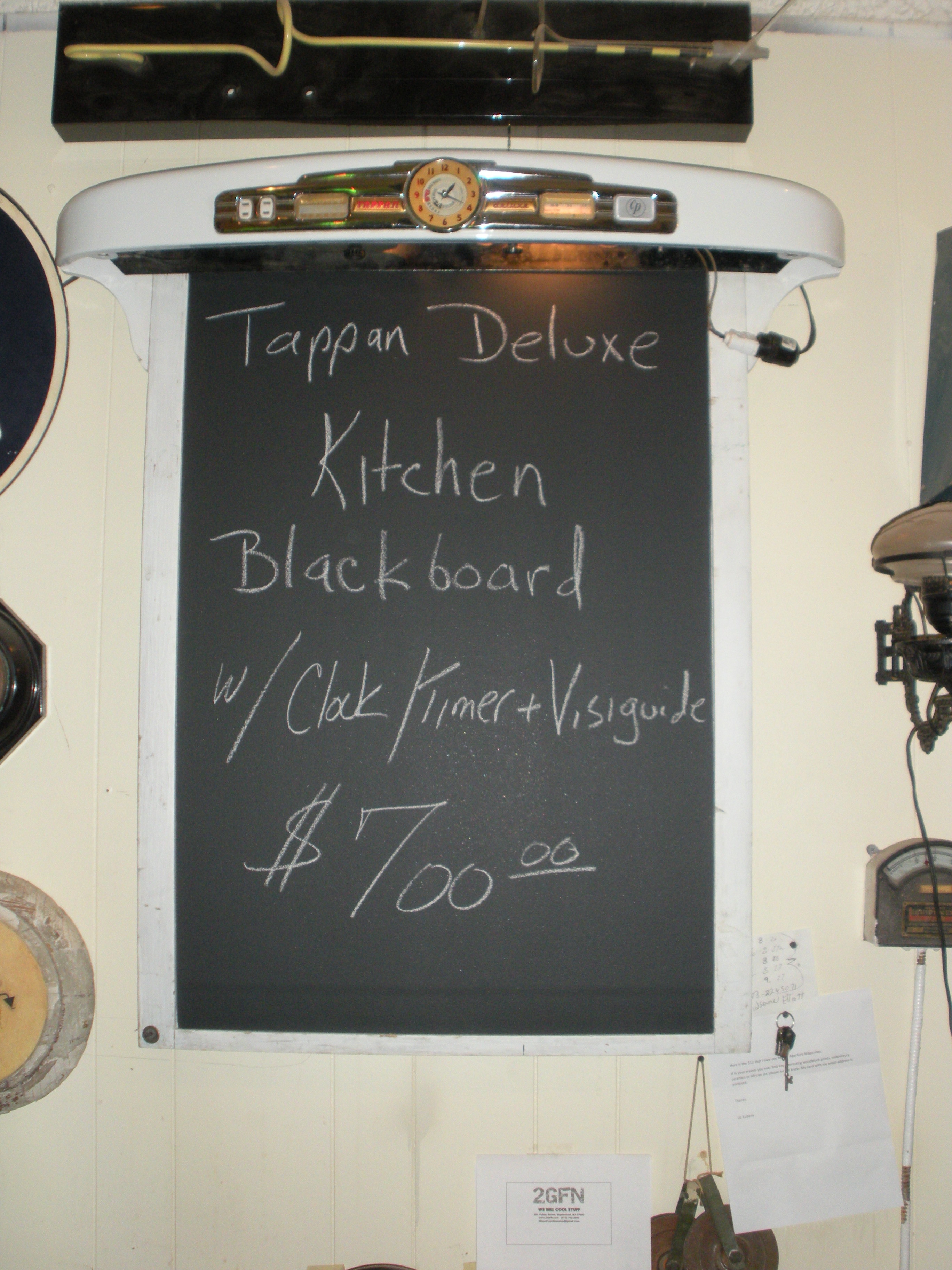 Vintage 1959 Tappan Kitchen Blackboard.